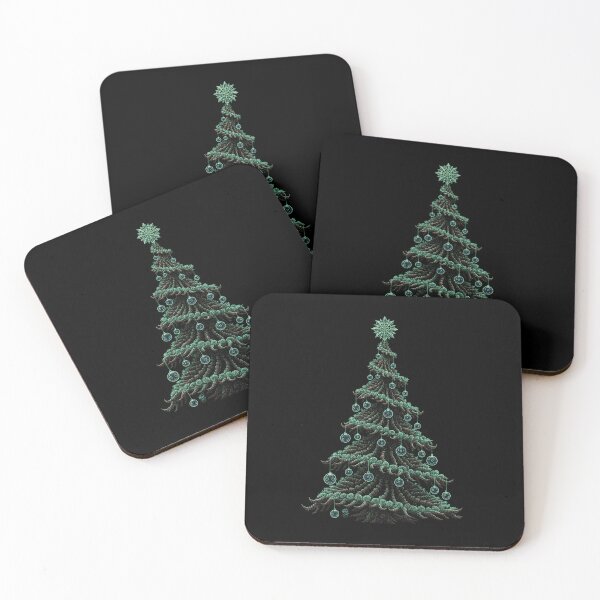 Item preview, Dark Surreal Bio-Organic Christmas Tree with Teal Glow designed and sold by zzz888.