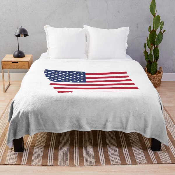 Item preview, Montana USA Flag Silhouette – Stars and Stripes State Outline designed and sold by Paper Drip.