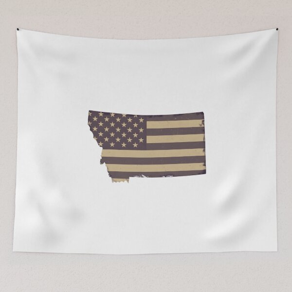 Item preview, Montana State Vintage Stars & Stripes – Brown and Gold designed and sold by Paper Drip.