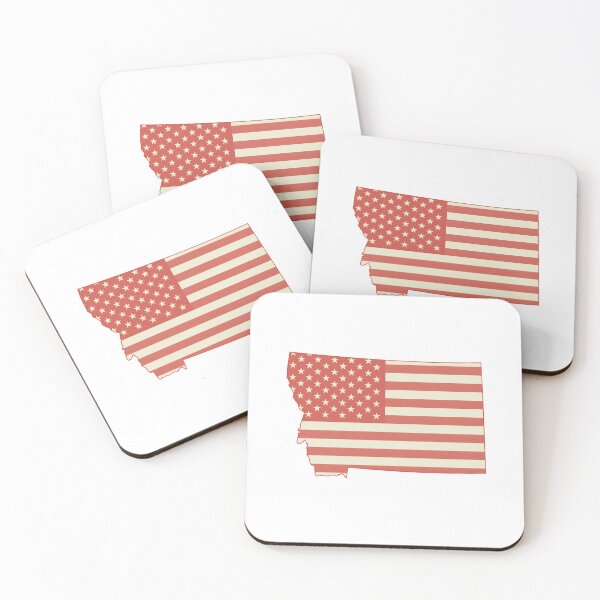 Item preview, Montana USA Flag Silhouette – Stars and Stripes State Outline designed and sold by Paper Drip.