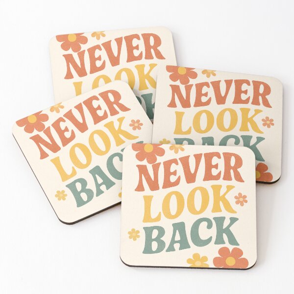 Item preview, Retro Motivational Quote – Never Look Back designed and sold by MIArt Studio.