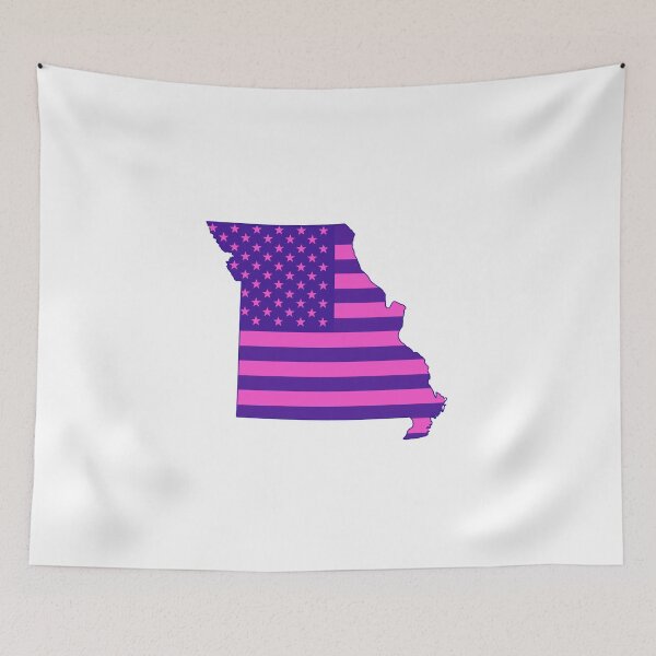 Item preview, Missouri Pop Pink State Flag – Modern Fun Colors designed and sold by Paper Drip.