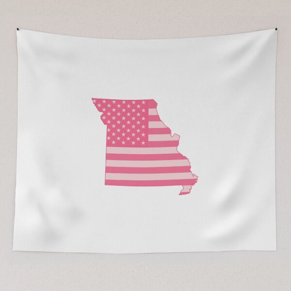 Item preview, Missouri State Pop Pink Stars & Stripes – Trendy Pink designed and sold by Paper Drip.