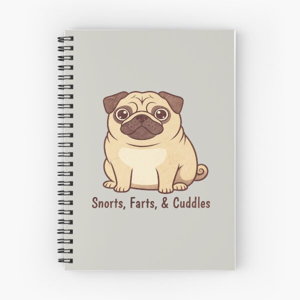 Item preview, Snorts, Farts, & Cuddles - Funny Cute Pug Dog Art designed and sold by AwesomeBeyondLimits.