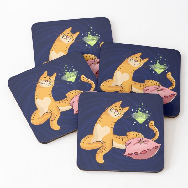 Item preview, Relaxed Cat With Martini Glass Cute Cartoon designed and sold by anandsiva2703.