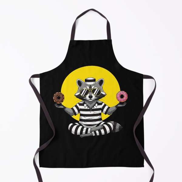 Item preview, Funny Meditating Raccoon Prisoner with Donuts designed and sold by SholoStudio.