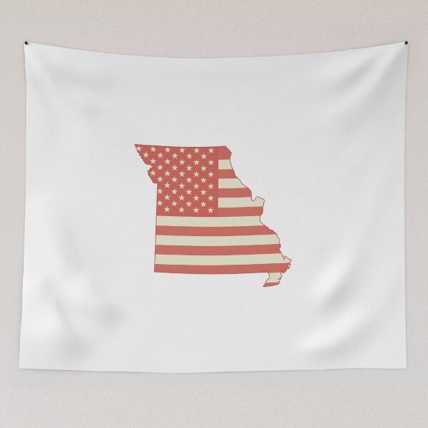 Item preview, Missouri USA Flag Silhouette – Stars and Stripes State Outline designed and sold by Paper Drip.