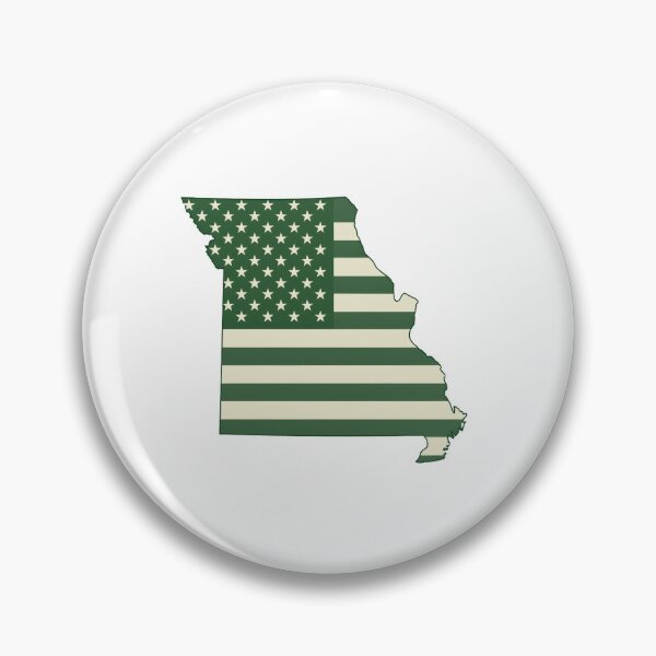 Item preview, Missouri Vintage State Flag – Green & Gold Americana designed and sold by Paper Drip.