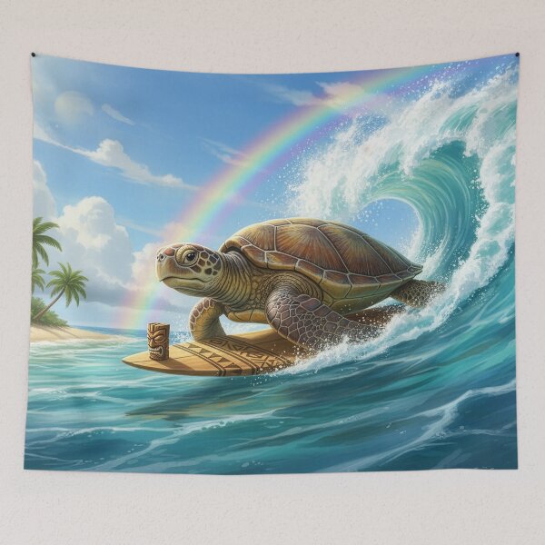 Item preview, Surfing Turtle Paradise designed and sold by Skullet-Designs.