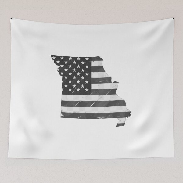Item preview, Missouri State Stars & Stripes Silhouette – Black and White designed and sold by Paper Drip.