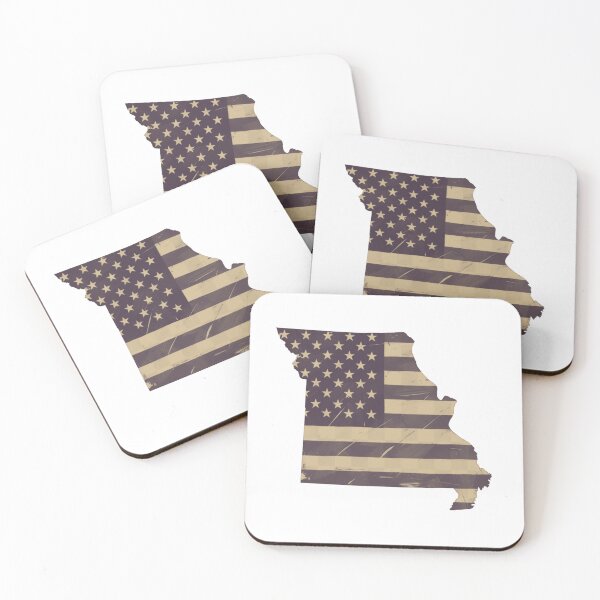 Item preview, Missouri State Vintage Stars & Stripes – Brown and Gold designed and sold by Paper Drip.