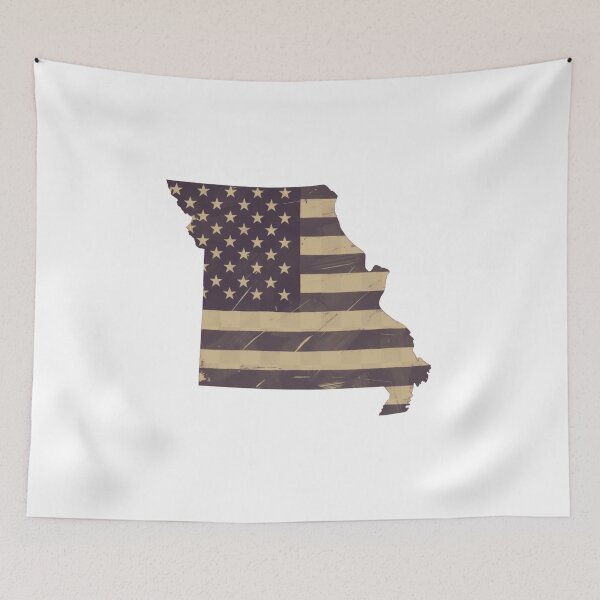 Item preview, Missouri State Vintage Stars & Stripes – Brown and Gold designed and sold by Paper Drip.