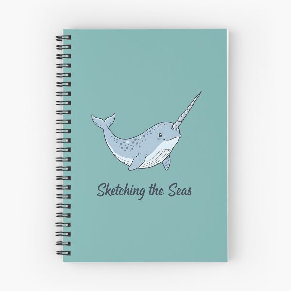 Item preview, Sketching the Seas - Cute Narwhal Unicorn of the Ocean designed and sold by AwesomeBeyondLimits.