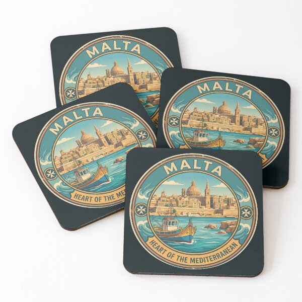 Item preview, Malta Illustration Travel Art Badge designed and sold by KrisSidDesigns.