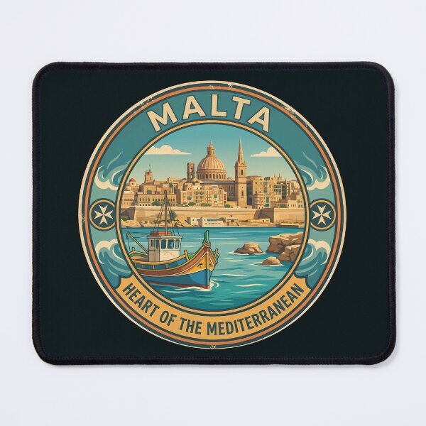 Item preview, Malta Illustration Travel Art Badge designed and sold by KrisSidDesigns.
