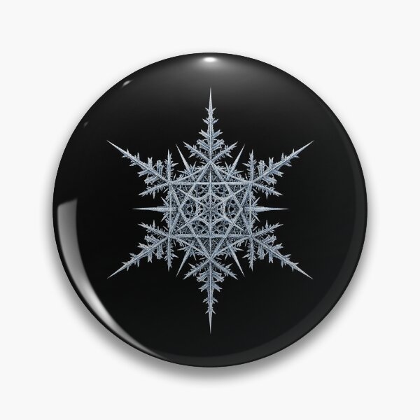 Item preview, Hyper-Realistic Geometric Silver Ice Crystal Snowflake designed and sold by zzz888.