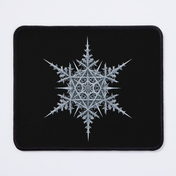 Item preview, Hyper-Realistic Geometric Silver Ice Crystal Snowflake designed and sold by zzz888.