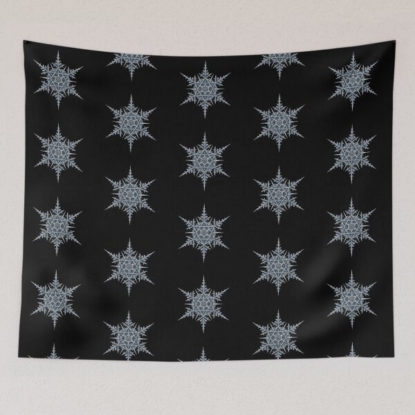 Item preview, Hyper-Realistic Geometric Silver Ice Crystal Snowflake designed and sold by zzz888.