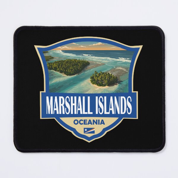 Item preview, Marshall Islands Illustration Retro Badge designed and sold by KrisSidDesigns.