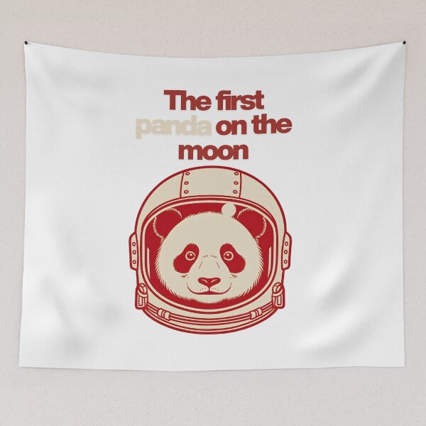Item preview, THE FIRST PANDA SENT TO THE MOON designed and sold by infinitearte.