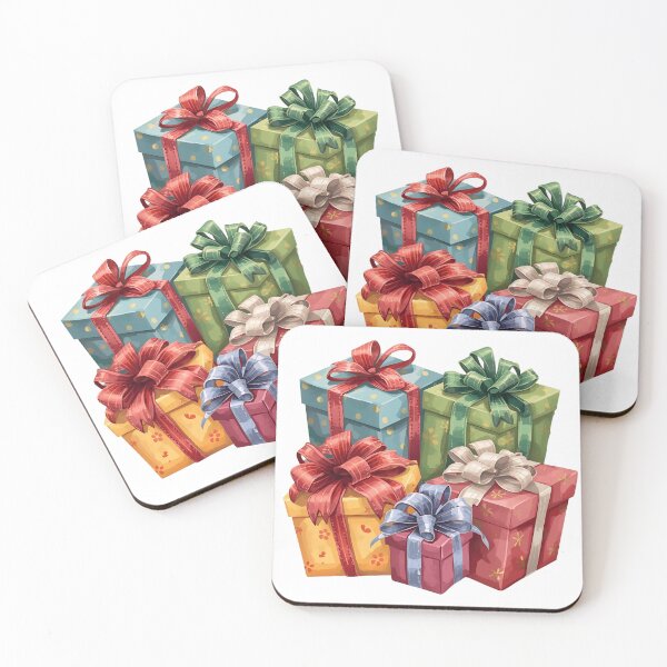 Item preview, : Joy in Every Ribbon – Wrapped Presents Illustration designed and sold by catcurio.