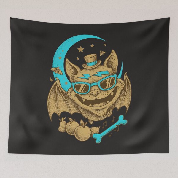 Item preview, Cosmic Bat Cool Retro Top Hat Sunglasses Art designed and sold by AwesomeBeyondLimits.