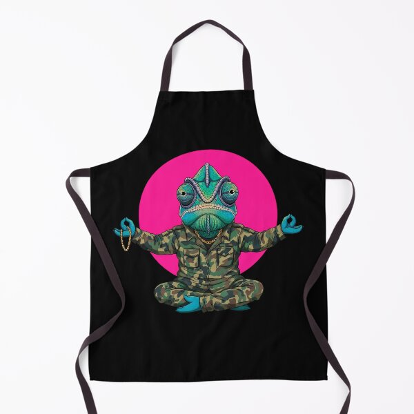 Item preview, Zen Chameleon in Army Camo Funny Yoga designed and sold by SholoStudio.
