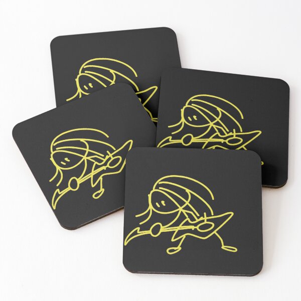 Item preview, Rock Stick Figure Guitarist – Minimalist Line Art Music Design designed and sold by Inkspire House.