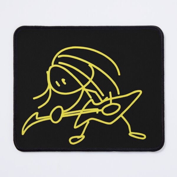 Item preview, Rock Stick Figure Guitarist – Minimalist Line Art Music Design designed and sold by Inkspire House.