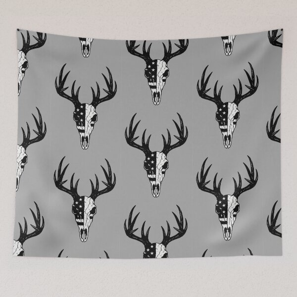 Artikelvorschau, Hirschschädel-Design für die Jagd | Schädelkunst für Outdoor-Fans entworfen und verkauft von Eric’s Creative Corner.