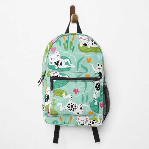 Item preview, Cute Funny Frogs in Pond Pattern designed and sold by Farissa Designs.