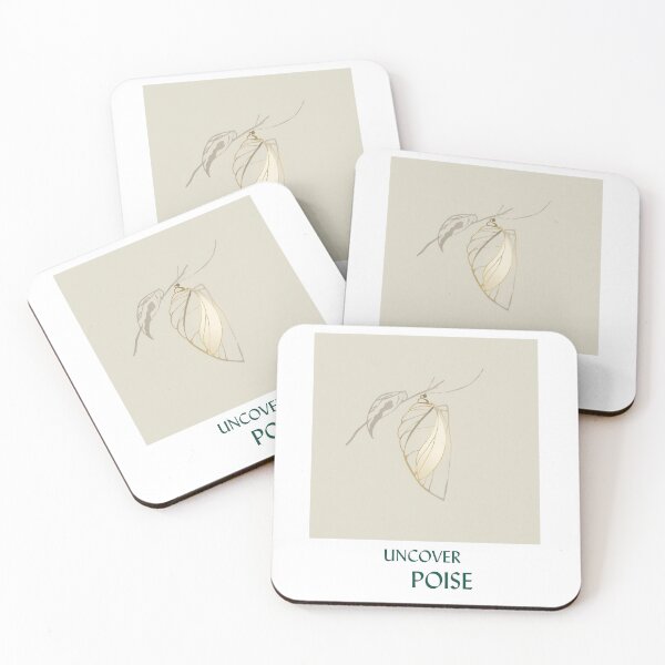 Item preview, Uncover Poise Golden Butterfly Transformation Design | Inspirational Minimalist Art Print designed and sold by InkIntentionstu.