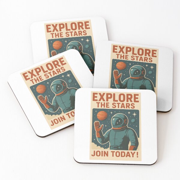 Item preview, Retro Space Astronaut Poster Explore the Stars Artwork. designed and sold by The-T-In-Retro.