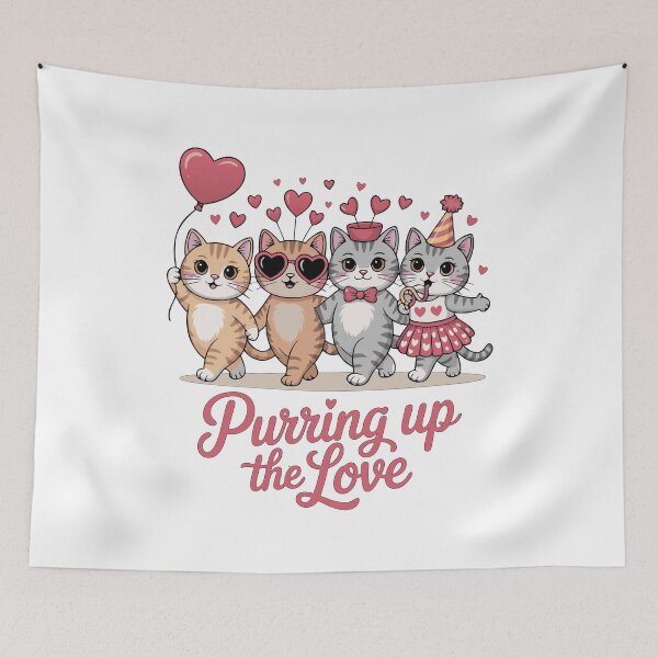 Item preview, Cats Purring Up The Love with Friends designed and sold by TeezTales.