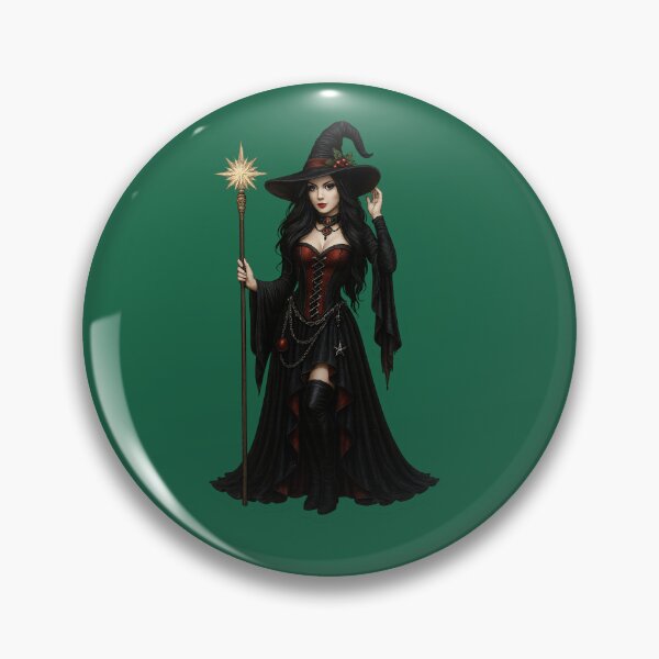 Item preview, Miranda the Witch – Gothic Sorceress Portrait - Collectible designed and sold by MrsMimpi.
