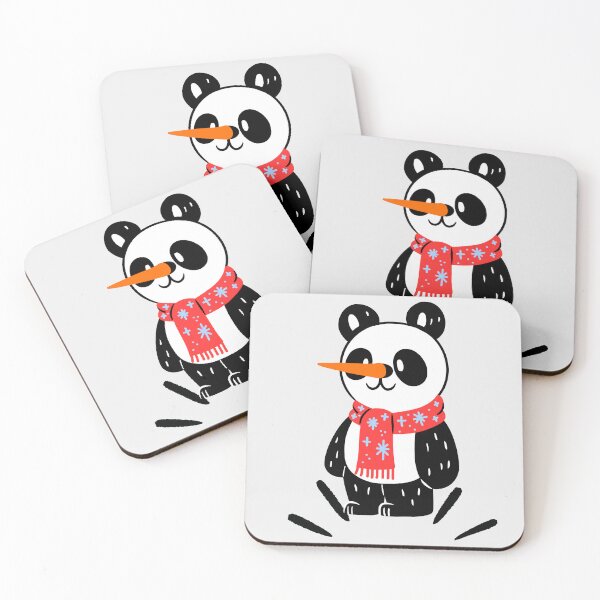 Item preview, Panda Snowman - Cute Animal Winter Holiday Art designed and sold by ConfuseLab Alt.