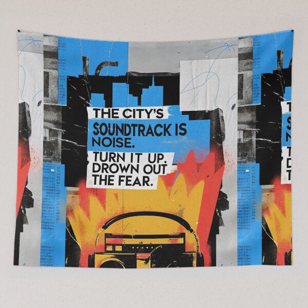 Item preview, Urban Soundscape: Drowning Out Fear with the City's Beat designed and sold by Raw-Ink.