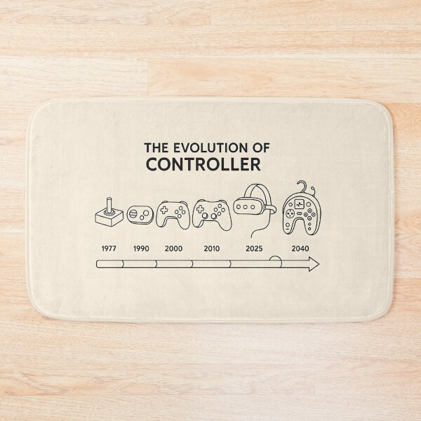Item preview, The Evolution of Game Controllers - Funny Gaming History Timeline designed and sold by VoidBloom Studio.