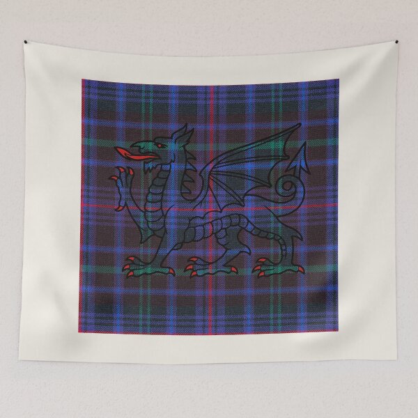 Item preview, National Pride of Wales – The Universal Tartan & y Ddraig Goch - the red dragon v2 designed and sold by WheelieGdArt.