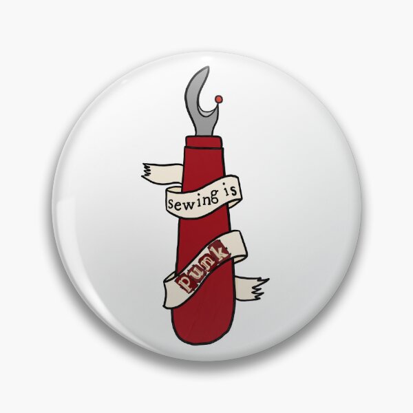 Item preview, Sewing is punk (in red) designed and sold by Nataliatcha.
