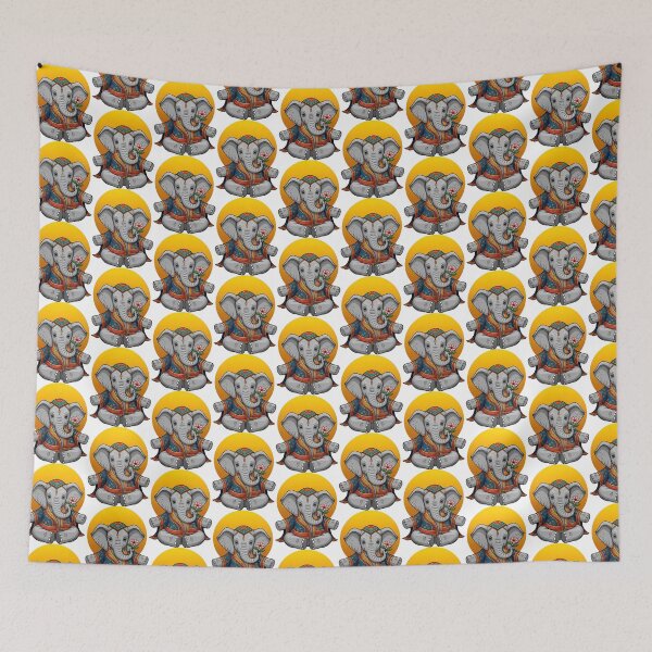 Item preview, Zen Meditating Baby Elephant Illustration designed and sold by SholoStudio.
