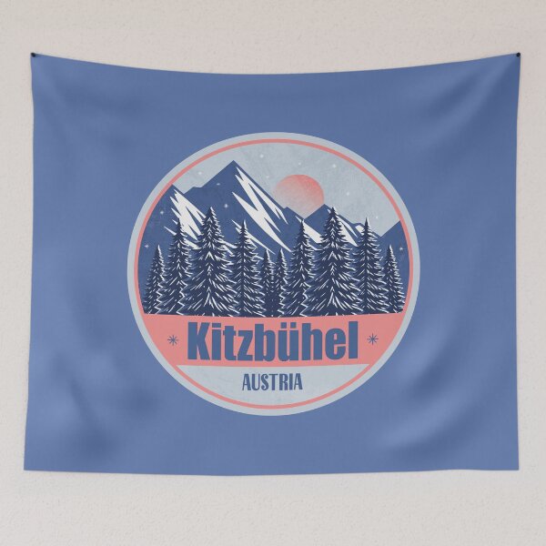 Item preview, Kitzbühel Austria Winter – Snowy Mountain Winter Badge designed and sold by CynthiaGraphics.