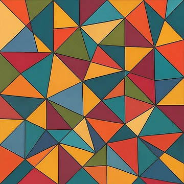 Artwork thumbnail, Colorful Triangle Pattern by DrizzyV