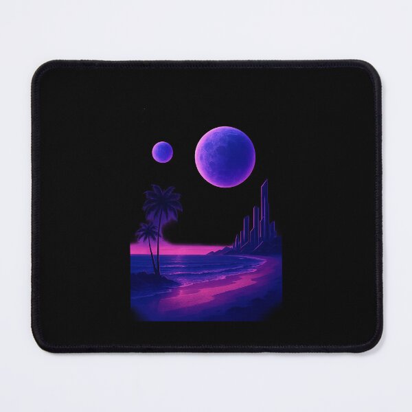 Item preview, Futuristic Neon Double Moon designed and sold by AstralGrafik.