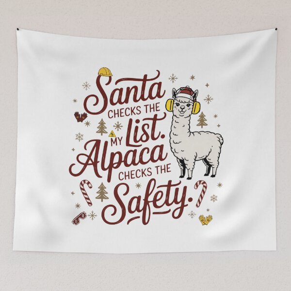 Item preview, Christmas Alpaca - Safety Checklist designed and sold by PeteLawliiet.