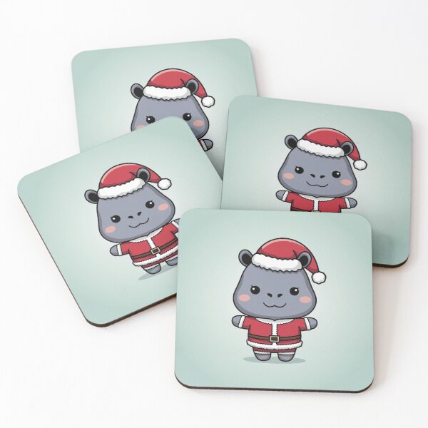 Item preview, Cute Santa Hippo designed and sold by NeatThingLover.