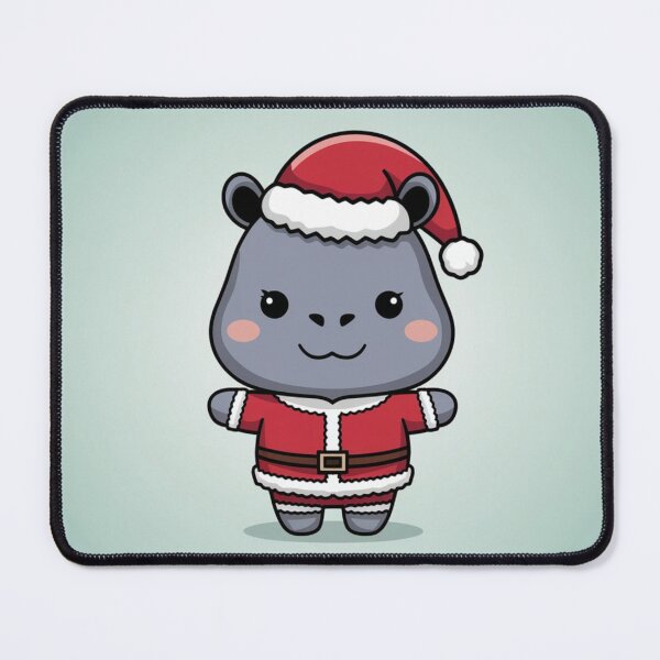 Item preview, Cute Santa Hippo designed and sold by NeatThingLover.