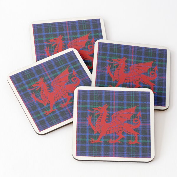 Item preview, National Pride of Wales – The Universal Tartan & y Ddraig Goch - the red dragon v4 designed and sold by WheelieGdArt.