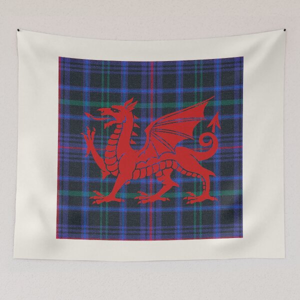 Item preview, National Pride of Wales – The Universal Tartan & y Ddraig Goch - the red dragon v4 designed and sold by WheelieGdArt.