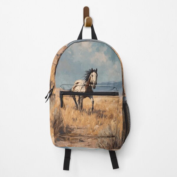 Item preview, A lone Appaloosa horse cantering across a desert landscape Horses in Motion designed and sold by CDC40.